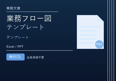 業務フロー図テンプレートのテンプレートプレビュー